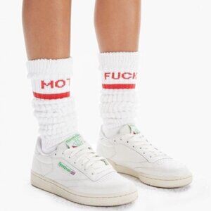 MOTHER Women's The Scrunch Socks MOTHER F*CKER NEW